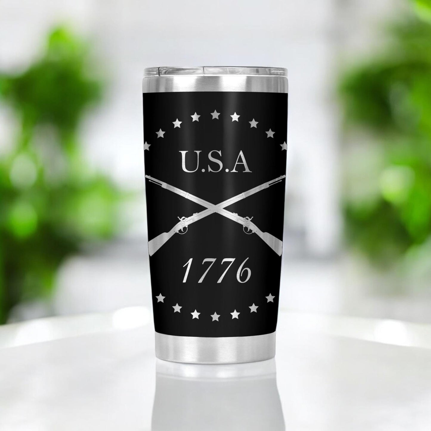 1776 Cross Rifles Tumbler , Birthday Gift, Veteran Gift, Funny Cup Gift, Valentine's Day Gift, Anniversary Gift 20 Oz Tumbler