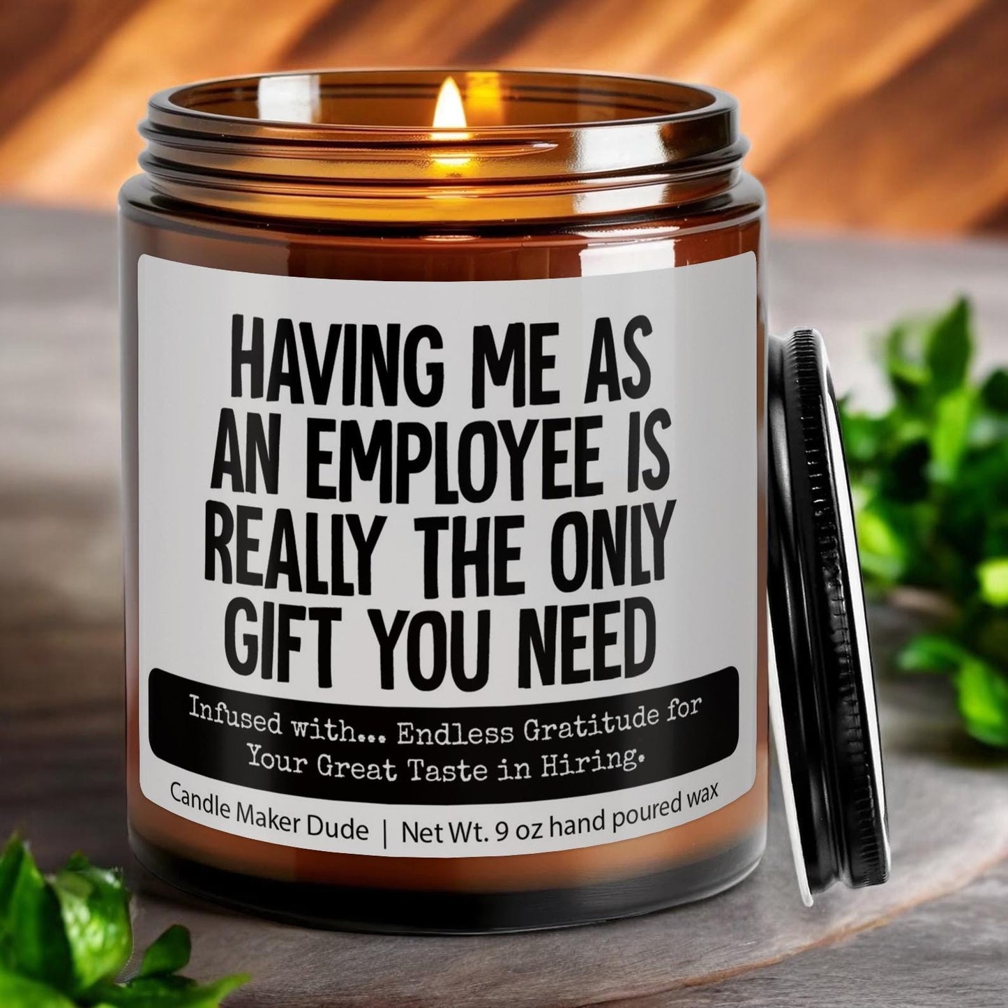 Having me as an employees is really the only candle, Funny Gift for Boss, Gift from Employee for Boss, Office Party Gift, Gag Gift