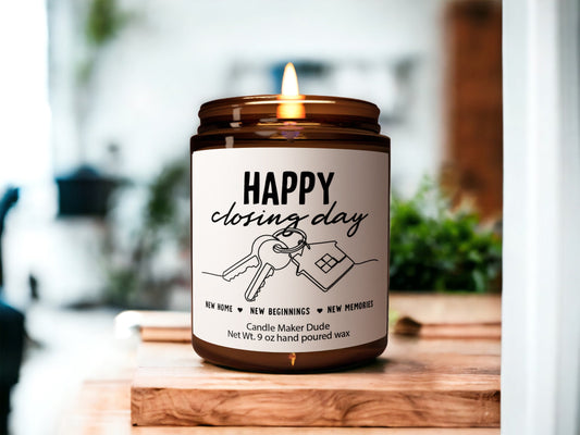 Happy Closing Day Gift from Realtor New Homeowner Gifts New home candle New home smell New house decor Home Closing Gifts