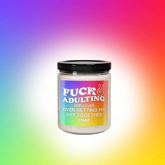 Fuck Adulting Funny Candle Gift, Birthday Gifts, Co-worker Gifts, 21st Birthday Gifts, Graduation