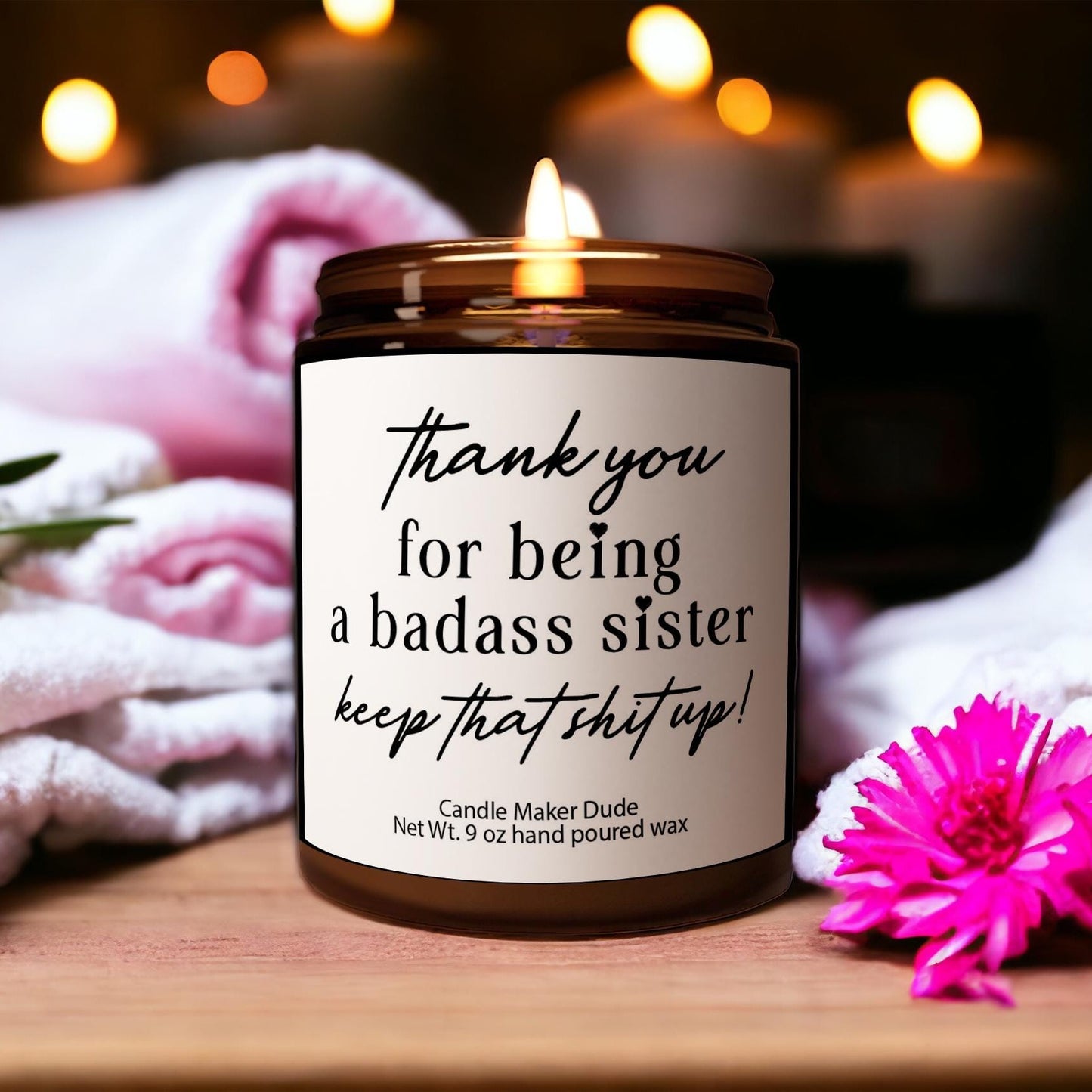 a candle that is sitting on a table