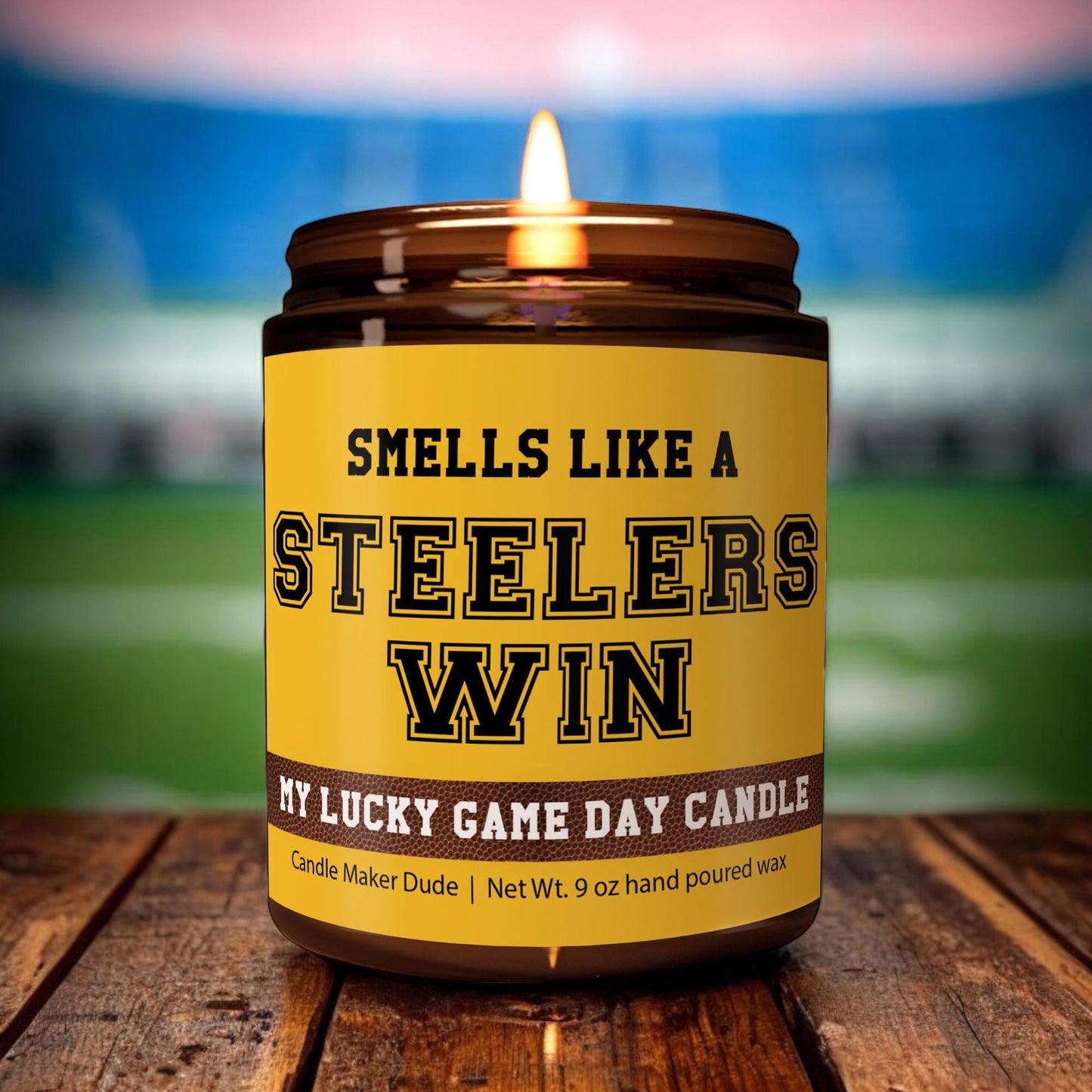 Smells Like a Steelers Win Candle, Pittsburgh Steelers Candle, Game Day Decor, Funny Steelers Fan Gift, Lucky Steelers Candle Unique