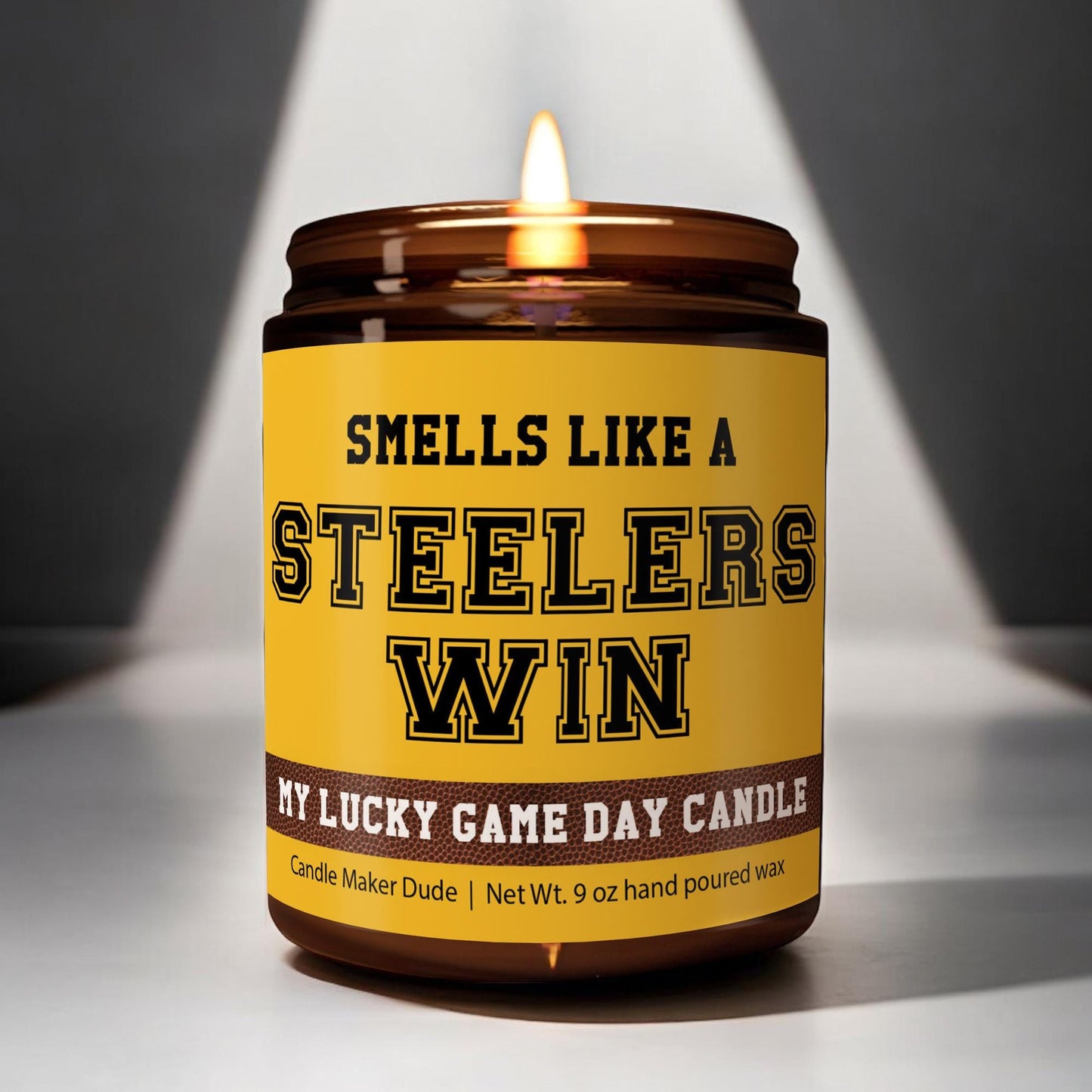 Smells Like a Steelers Win Candle, Pittsburgh Steelers Candle, Game Day Decor, Funny Steelers Fan Gift, Lucky Steelers Candle Unique