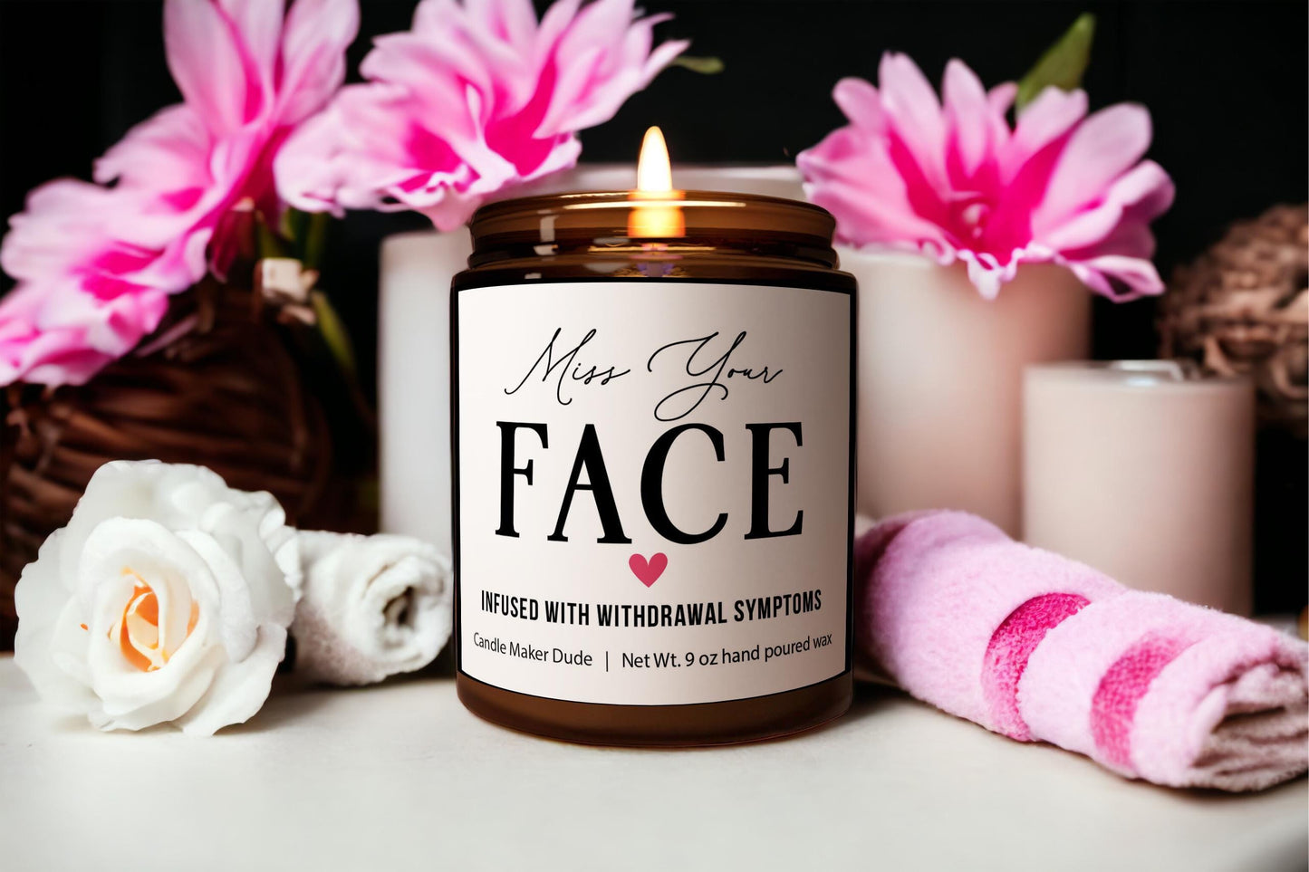 I Miss Your Face Candle, funny gift best friend gift, Thoughtful Gift for Friends & Loved Ones, funny candles, Gifts for her, Christmas gift