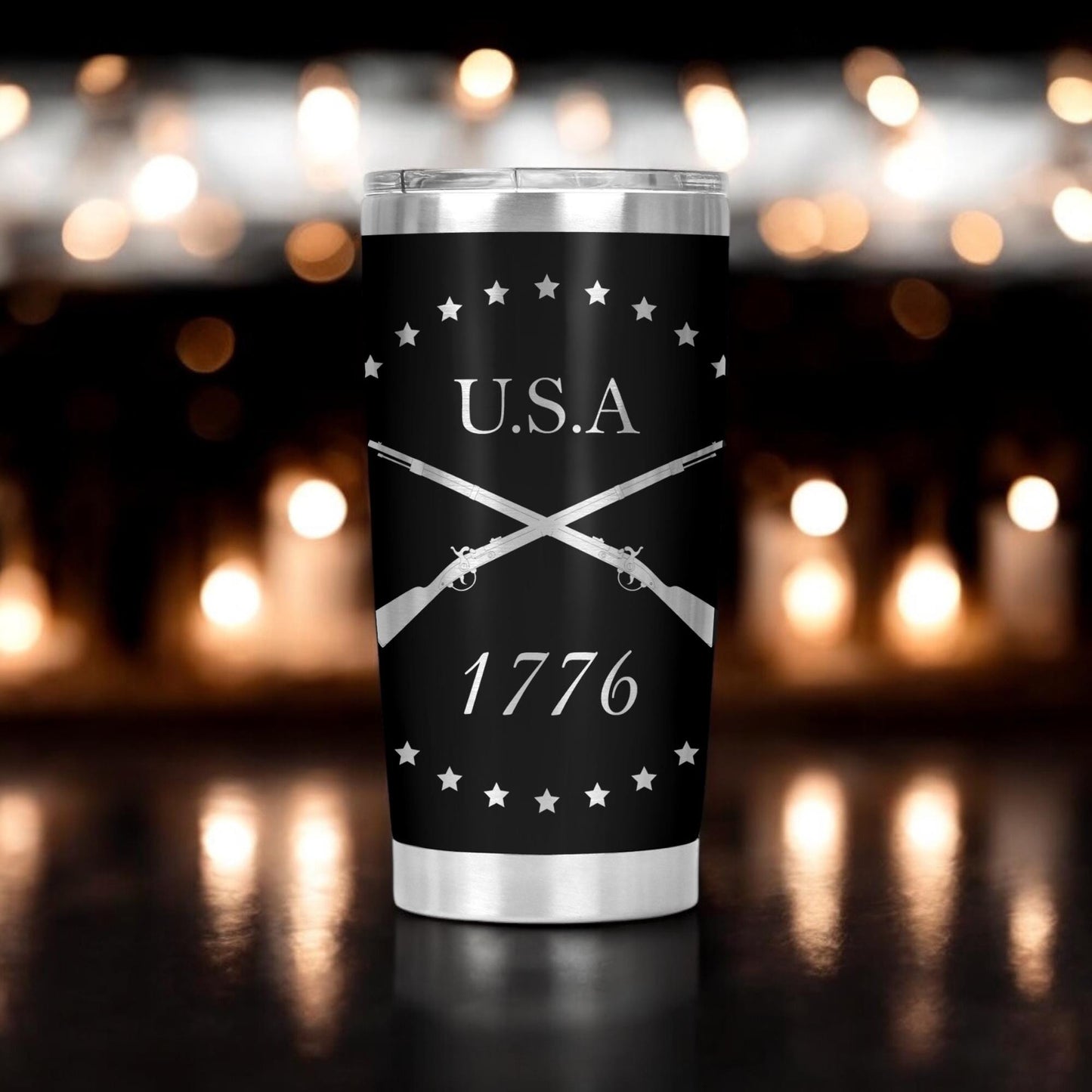 1776 Cross Rifles Tumbler , Birthday Gift, Veteran Gift, Funny Cup Gift, Valentine's Day Gift, Anniversary Gift 20 Oz Tumbler