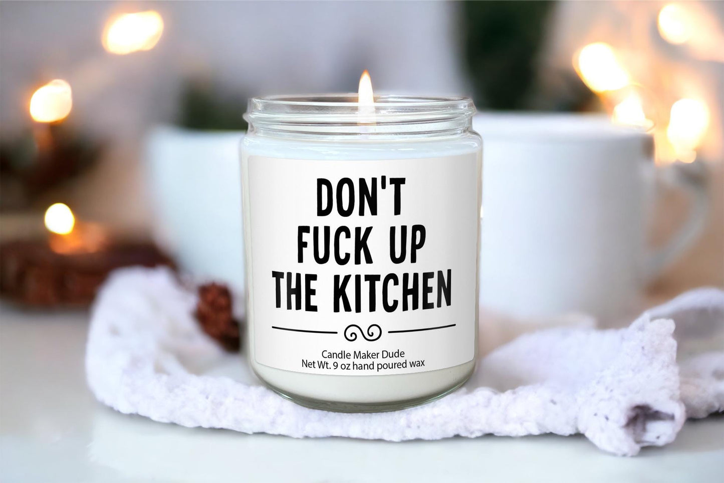 Don't fuck up the kitchen candle, kitchen decor, moms kitchen, funny kitchen candles, house warming gift, kitchen renovation new