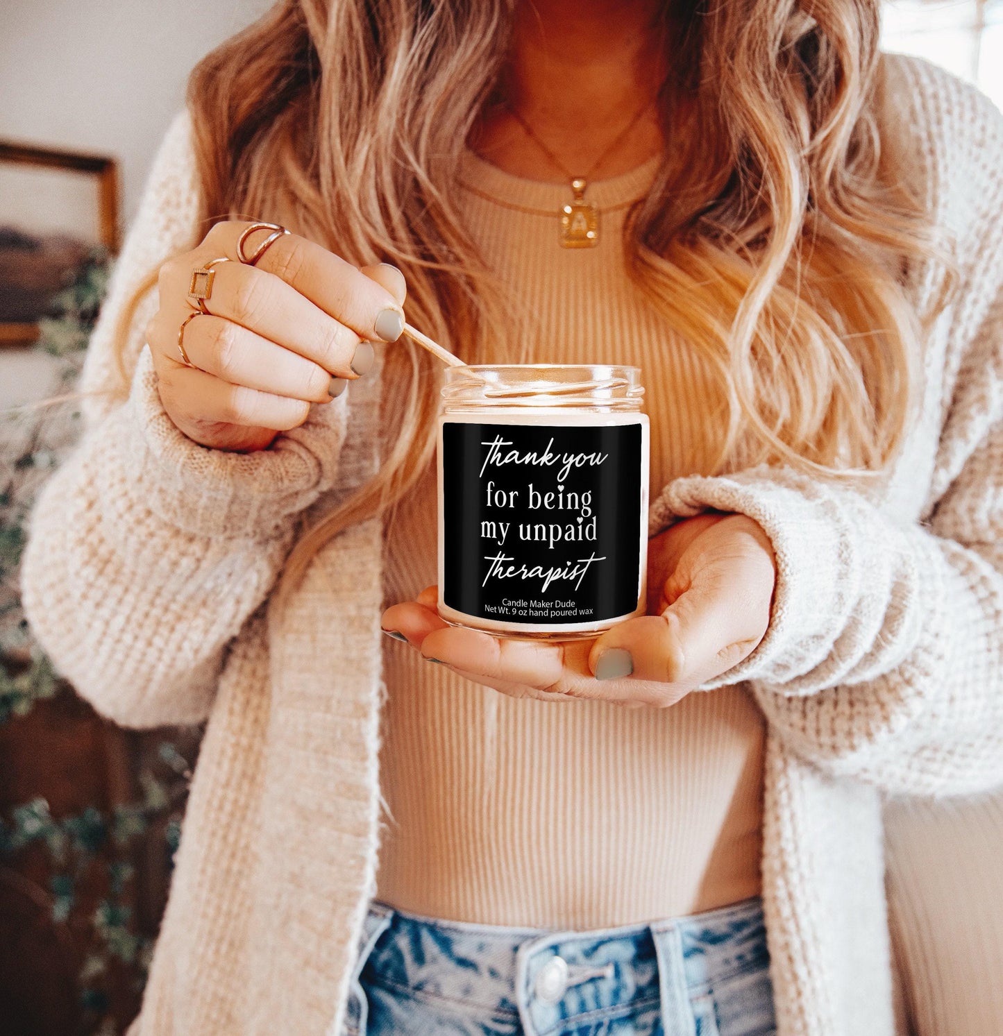 Thank you for being my unpaid therapist, funny gift best friend gift, funny candles, Gifts for her, coworker gift funny gifts christmas gift
