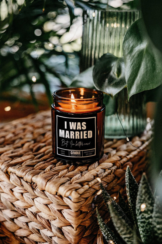 Funny Divorce Candle Gift, I Was Married But I'm Better Now, Scented Personalized Candles