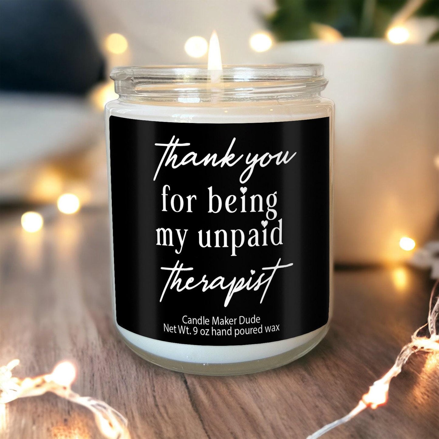 Thank you for being my unpaid therapist, funny gift best friend gift, funny candles, Gifts for her, coworker gift funny gifts christmas gift