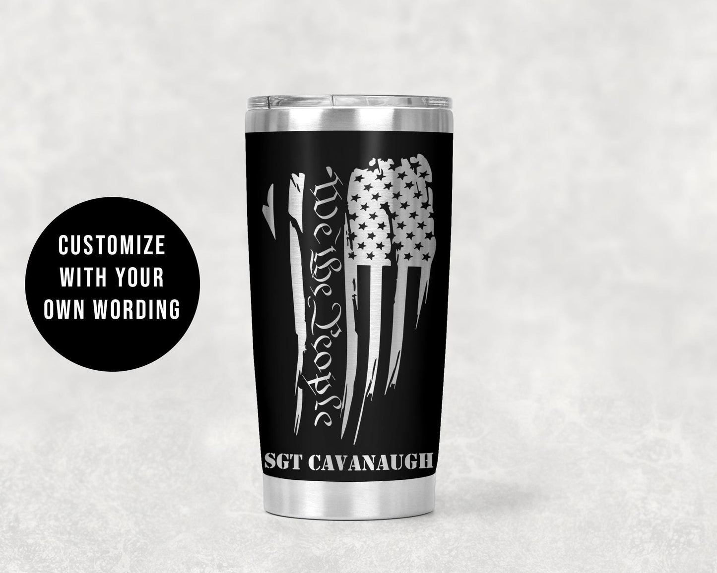 We The People American Flag Tumbler, Birthday Gift, Veteran Gift, Funny Cup Gift, Valentine's Day Gift, Anniversary Gift 20 Oz Tumbler