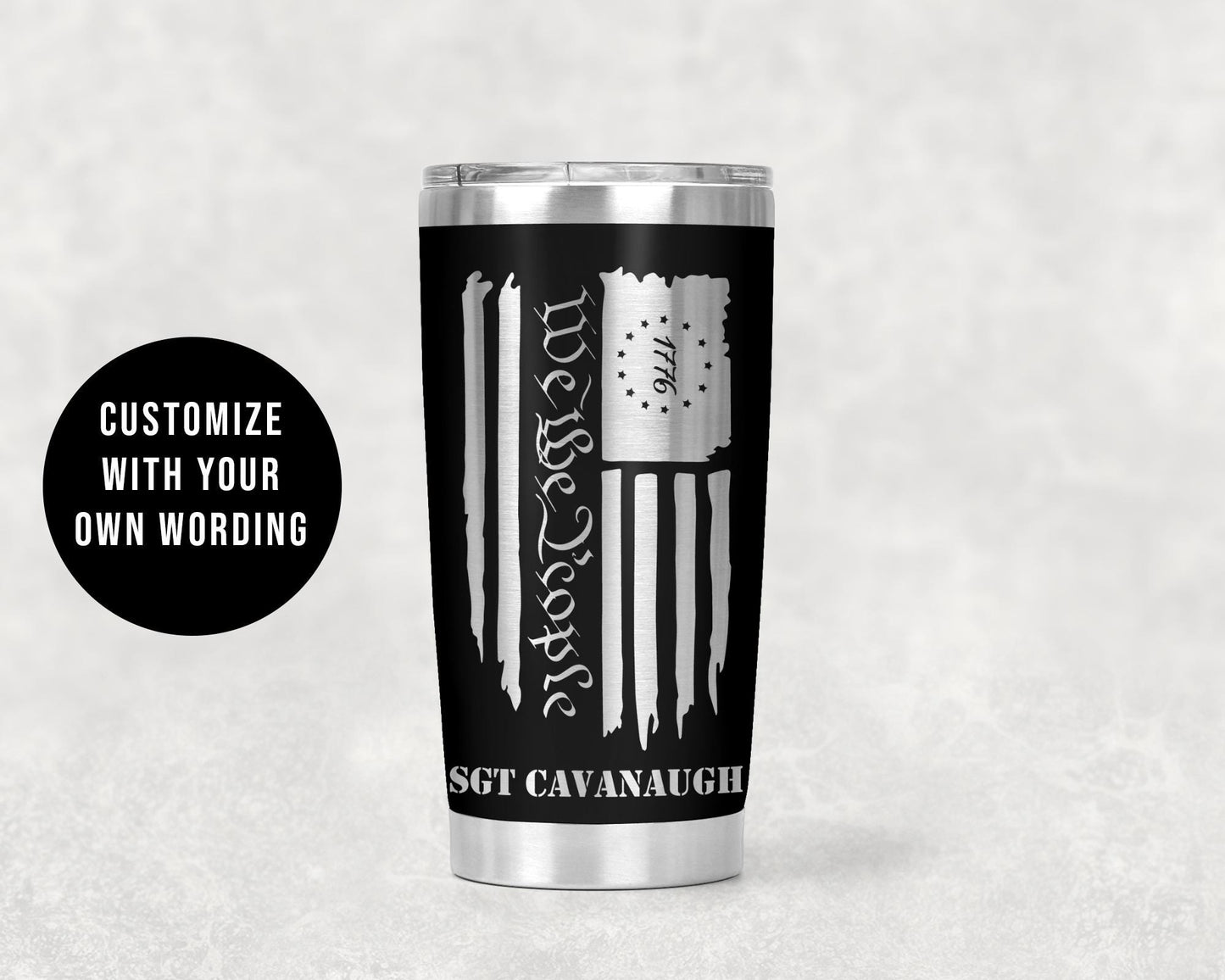 We The People American Flag Tumbler 1776, Birthday Gift, Veteran Gift, Funny Cup Gift, Valentine's Day Gift, Anniversary Gift 20 Oz Tumbler