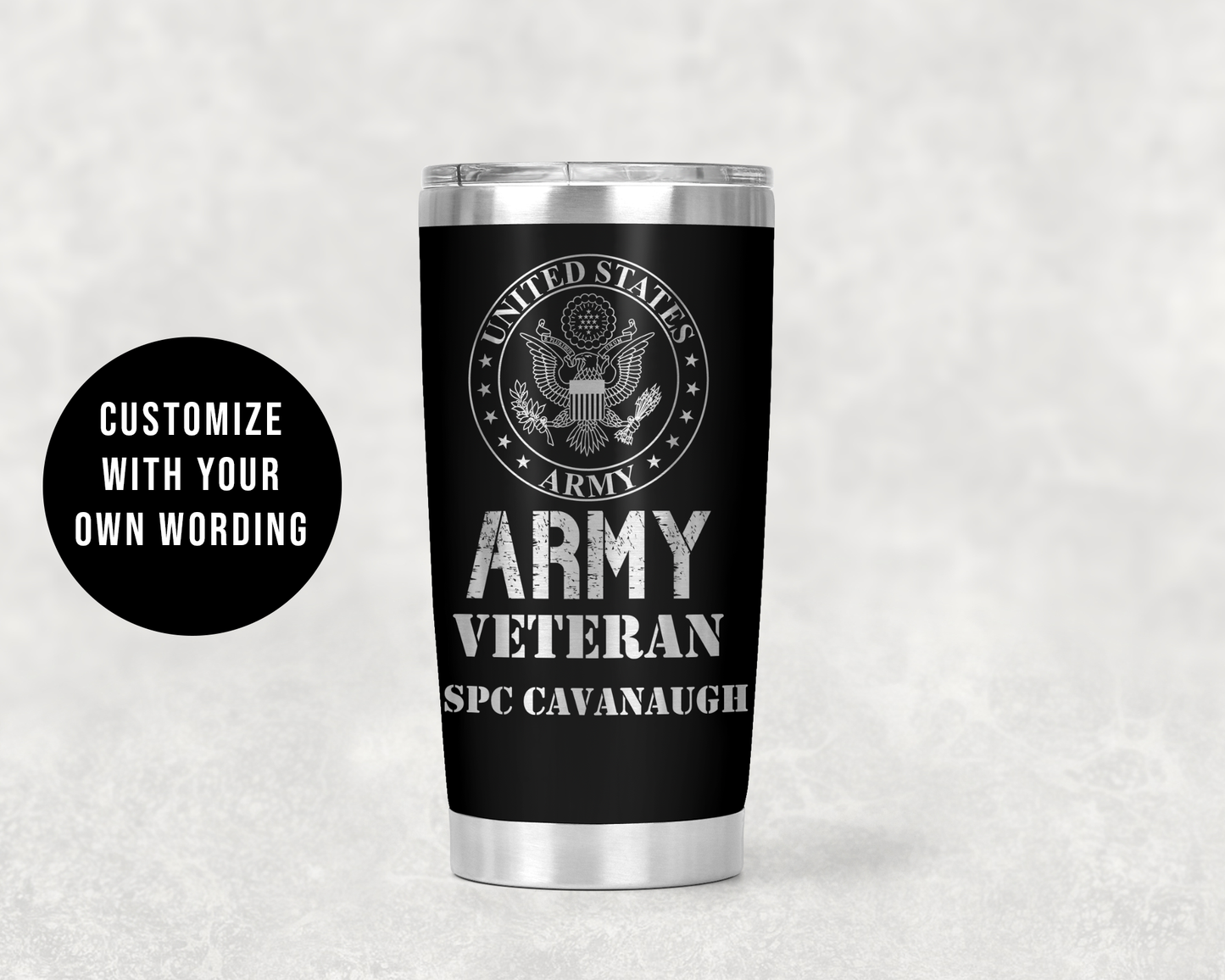 Army Veteran Tumbler, veteran gift, birthday gift, gift for her, gift for him