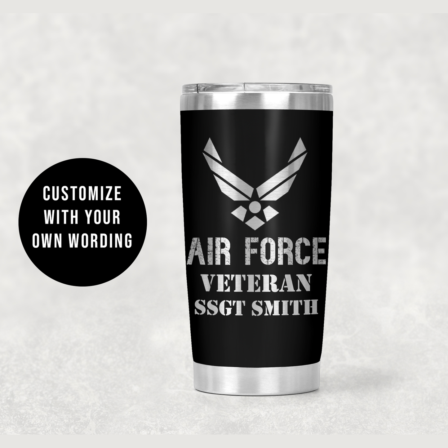 Air Force Veteran Tumbler, veteran gift, birthday gift, gift for her, gift for him
