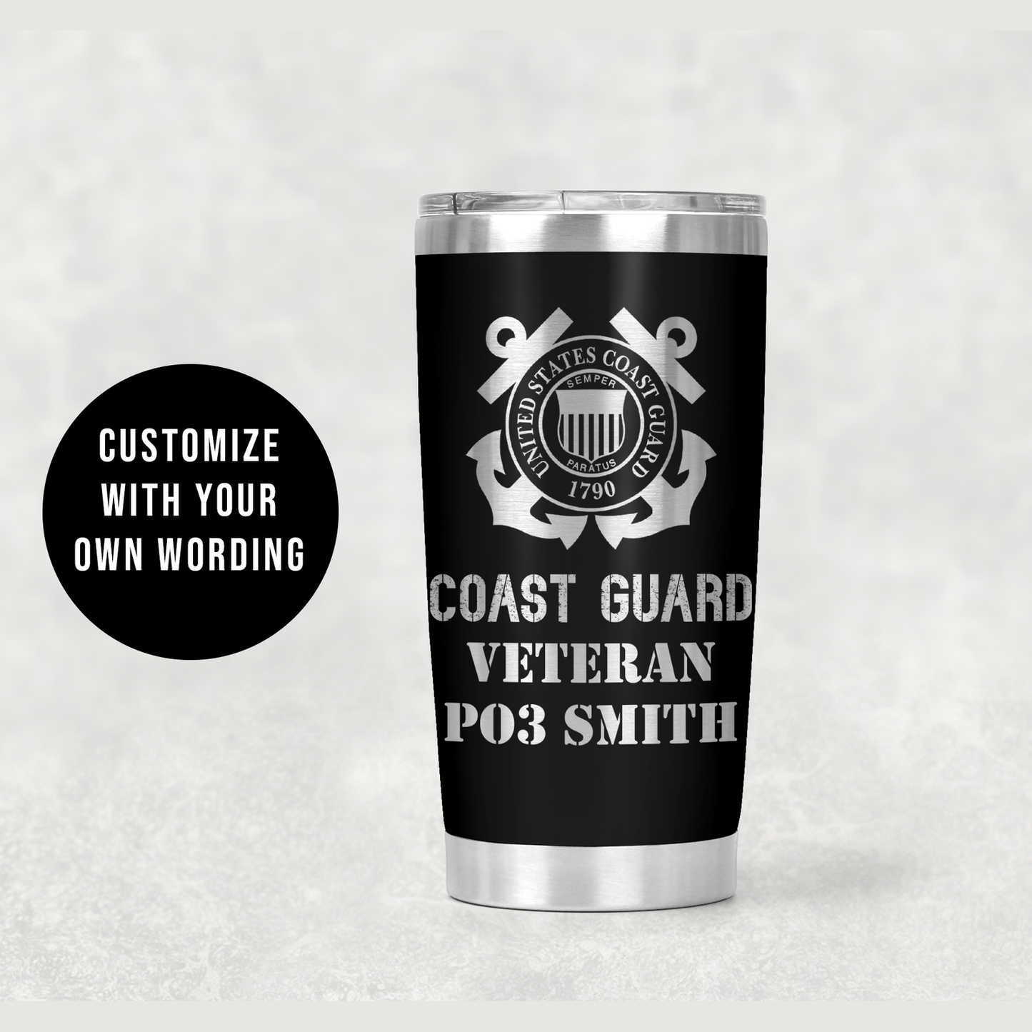 Coast Guard Veteran Tumbler, veteran gift, birthday gift, gift for her, gift for him