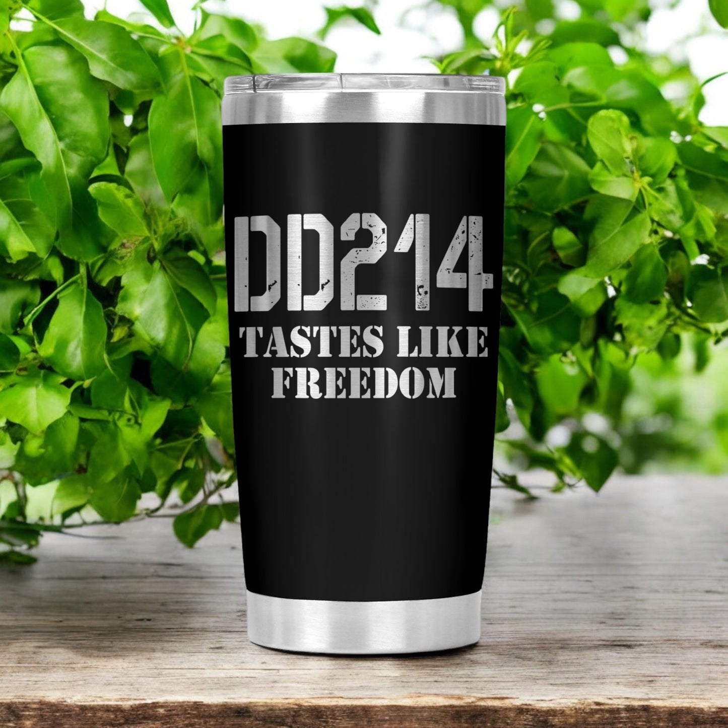 Personalized DD214 Tastes Like Freedom Tumbler, Military Veteran Cup Gift, 20 Oz