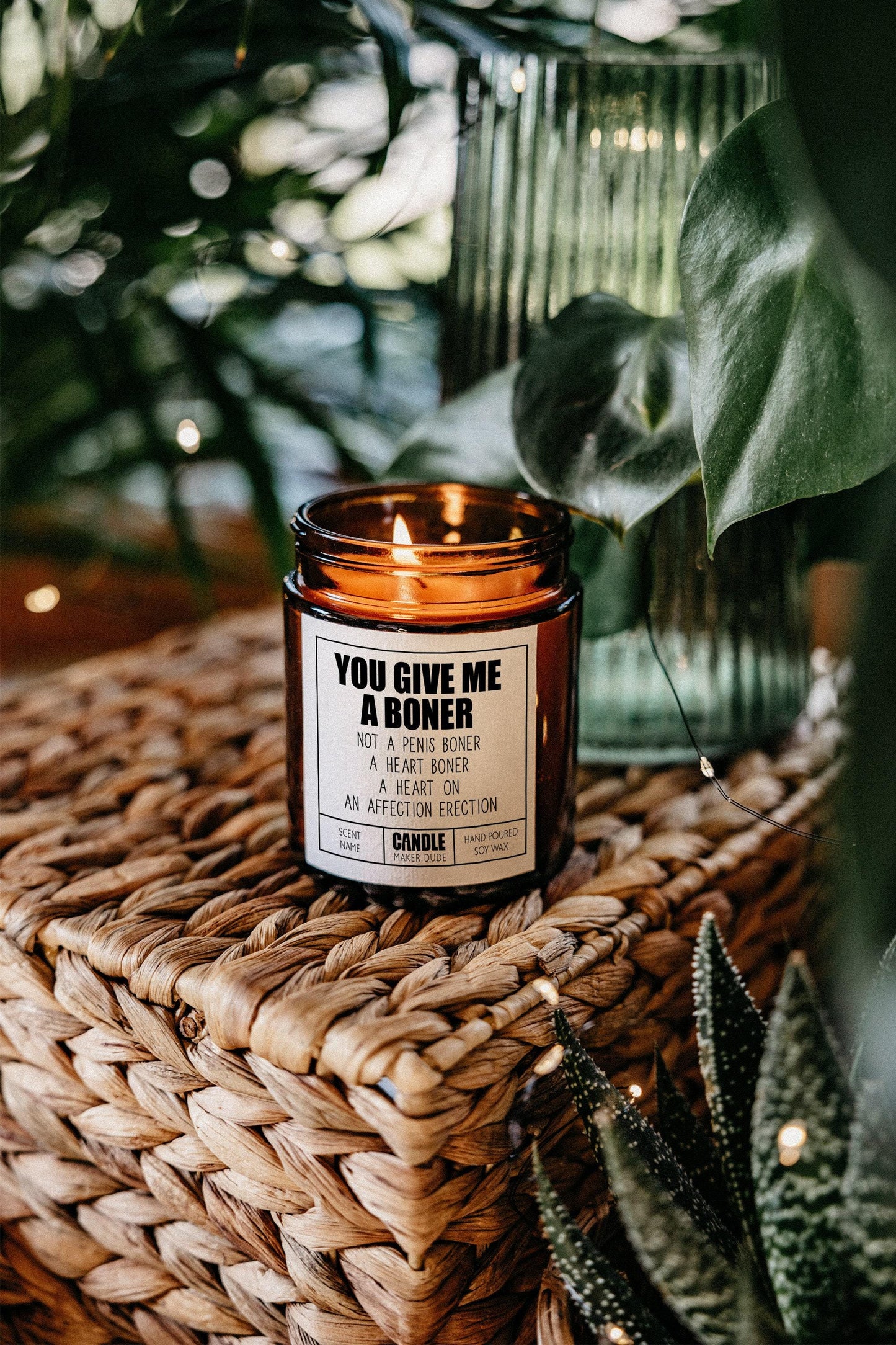 You Give Me A Boner Scented Candle, Funny Gifts For Women, Gift For Wife or Girlfriend