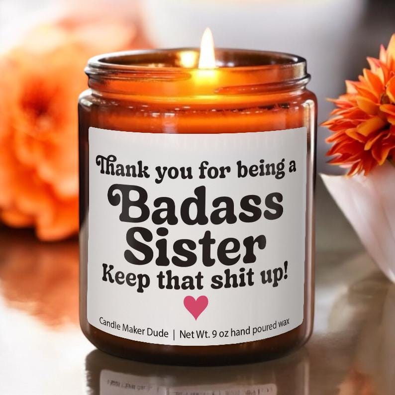 Sister candle, sister gift, sister birthday gift, gift for sister, sister candles, funny candle for her, funny sister gift, gifts for her