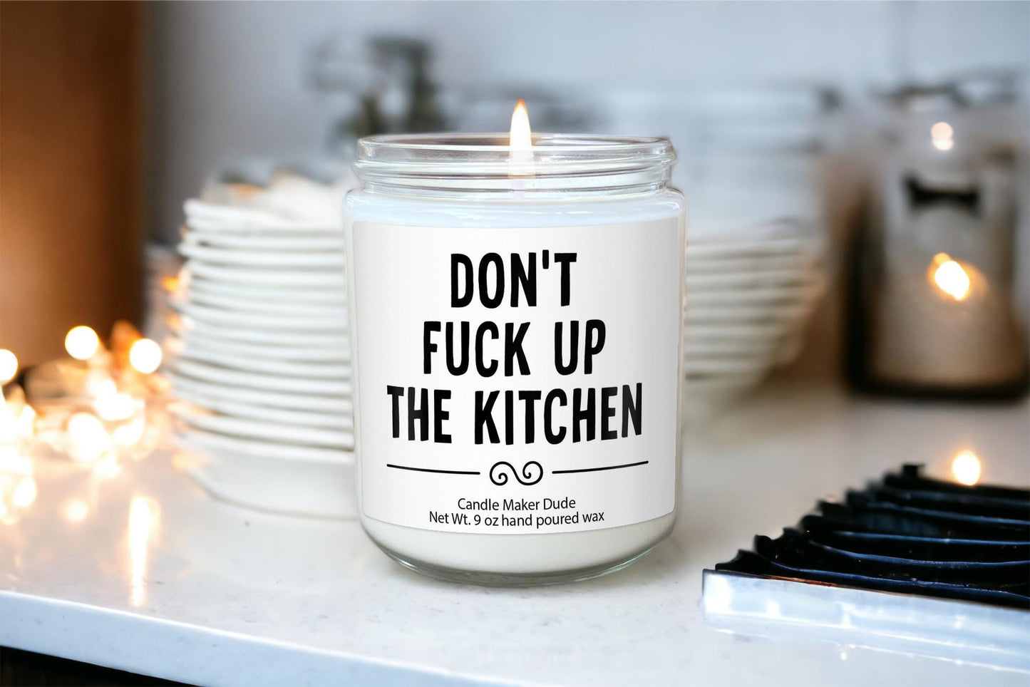 Don't fuck up the kitchen candle, kitchen decor, moms kitchen, funny kitchen candles, house warming gift, kitchen renovation new