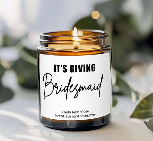 It's Giving Bridesmaid Candle, Bridesmaid Gift Bridesmaid Box Bridesmaid Proposal Bridal Party Gifts, Wedding planning