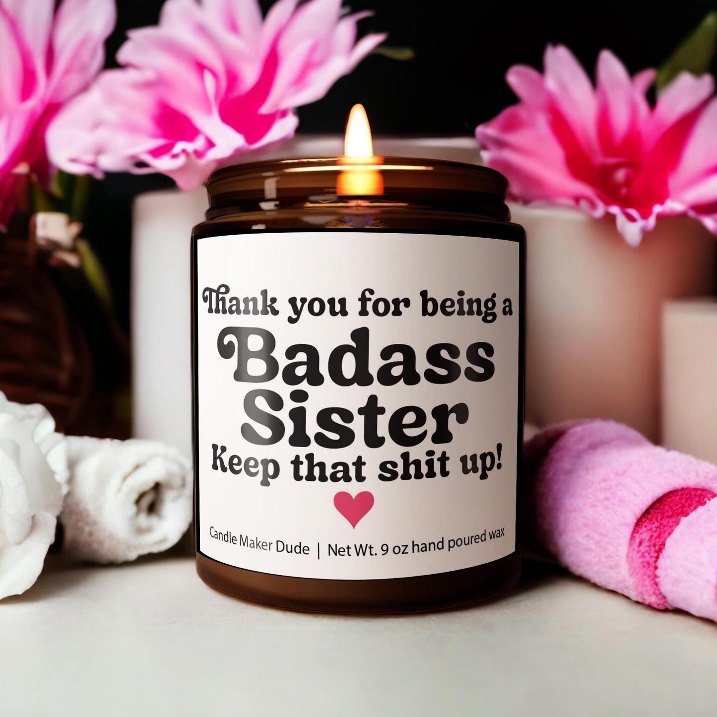 Sister candle, sister gift, sister birthday gift, gift for sister, sister candles, funny candle for her, funny sister gift, gifts for her