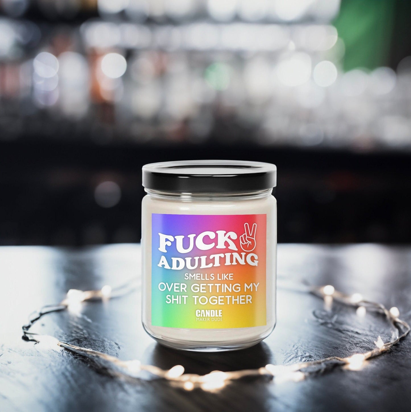 Fuck Adulting Funny Candle Gift, Birthday Gifts, Co-worker Gifts, 21st Birthday Gifts, Graduation