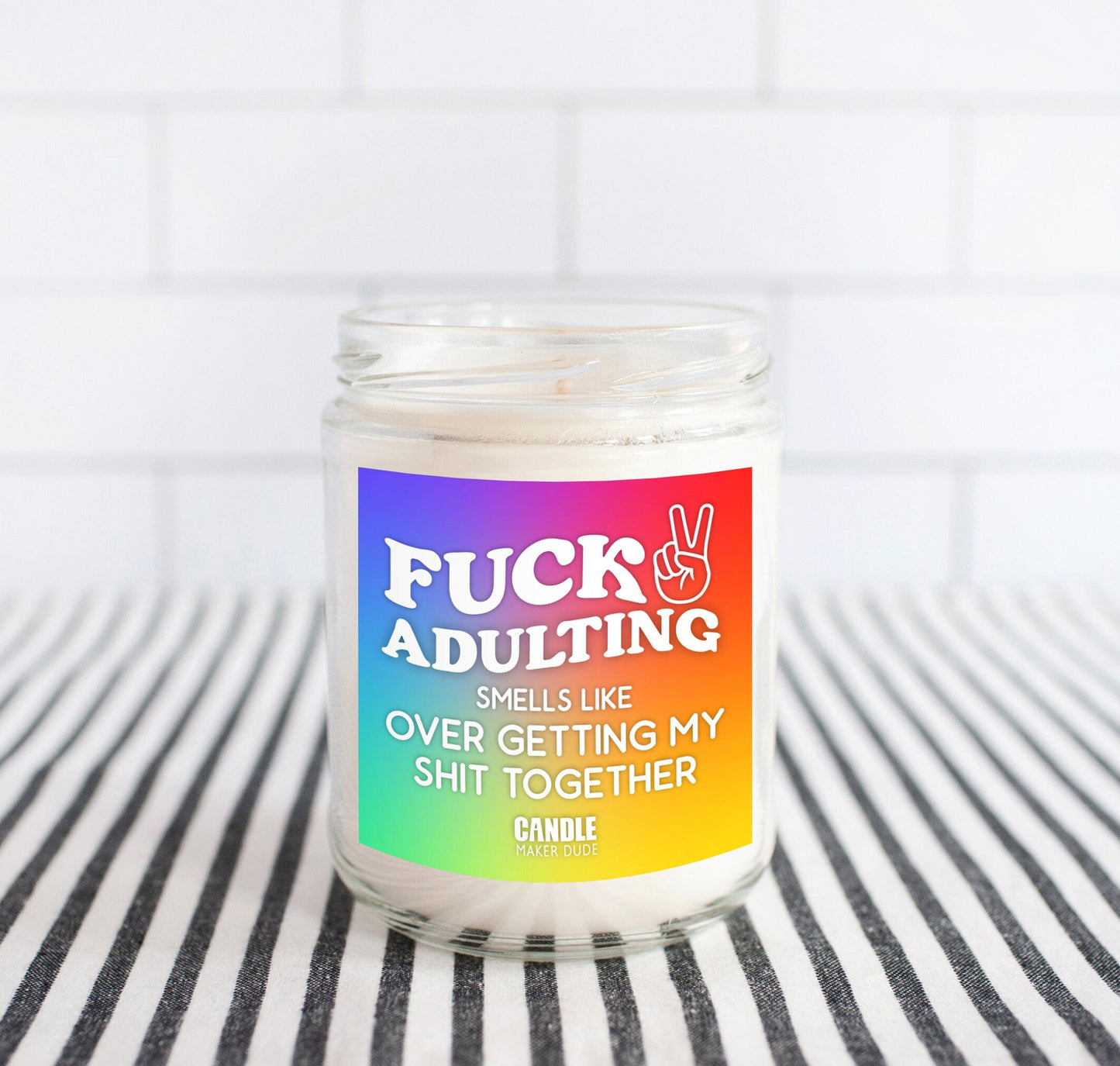 Fuck Adulting Funny Candle Gift, Birthday Gifts, Co-worker Gifts, 21st Birthday Gifts, Graduation