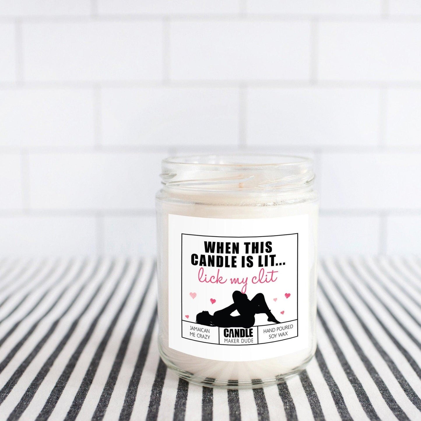 Funny Men Gift Ideas Candles, When This Candle Is Lit Lick My Clit, Gift For Husbands From Wife, Gift For Boyfriend