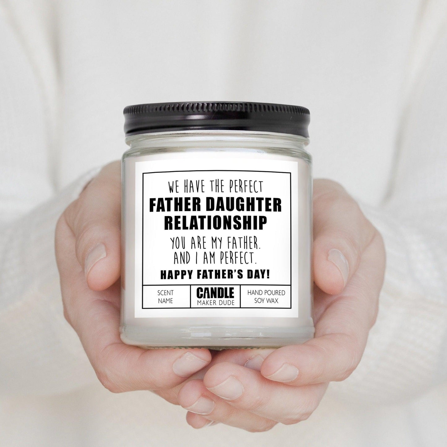 Funny Personalized Father's Day Candle Gift, Dad Gift From Daughter, Daddy Daughter Candle Gift Ideas