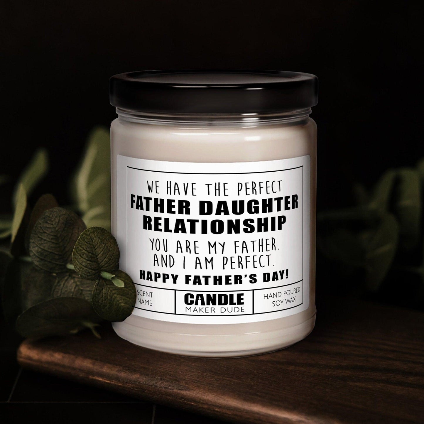 Funny Personalized Father's Day Candle Gift, Dad Gift From Daughter, Daddy Daughter Candle Gift Ideas