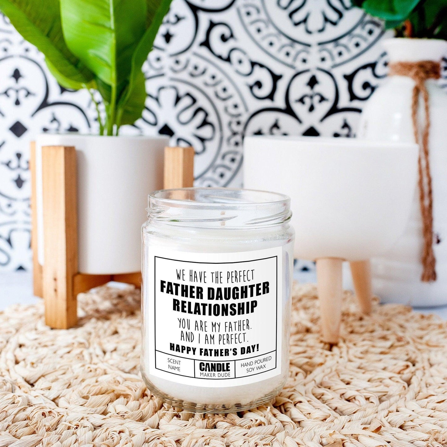Funny Personalized Father's Day Candle Gift, Dad Gift From Daughter, Daddy Daughter Candle Gift Ideas