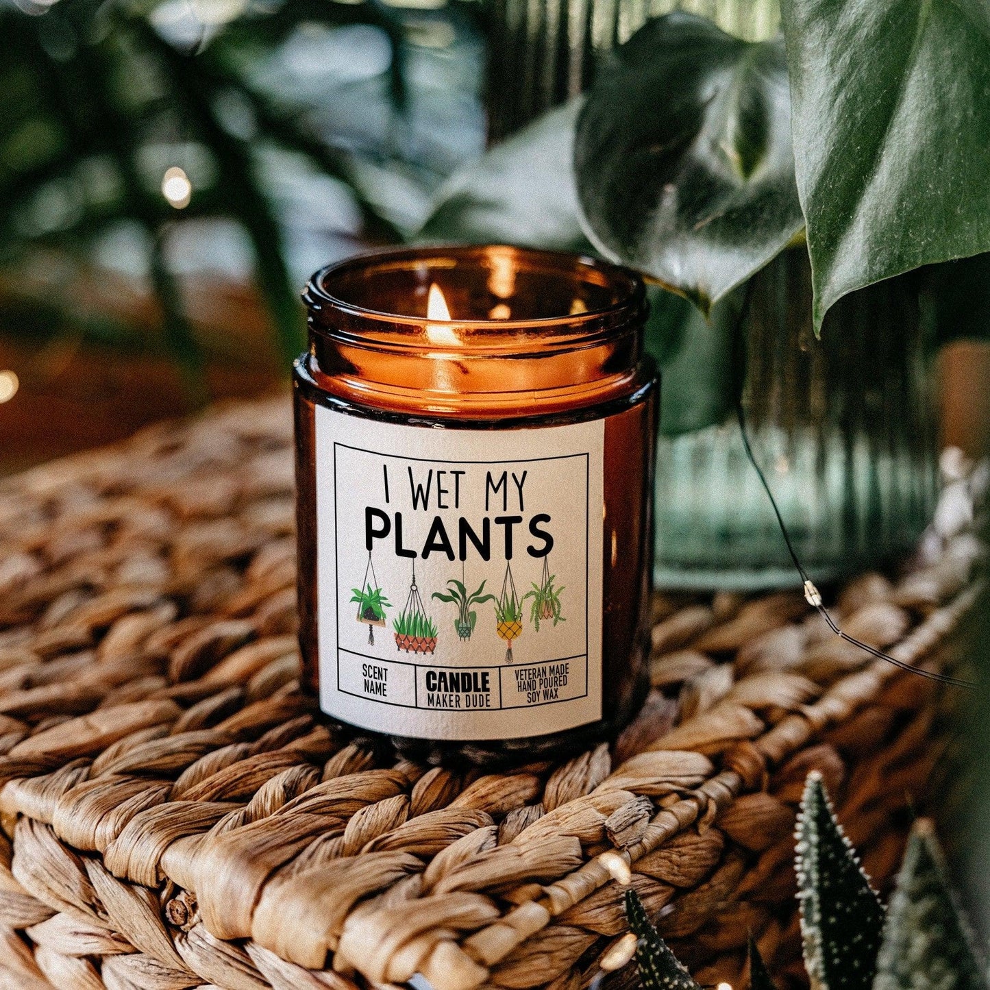 Funny Plant Lover Candle, I Wet My Plants, Plant Lady Gift, Gift Ideas For Her, Bestie Gifts For Birthday, Housewarming Gift and Home Decor