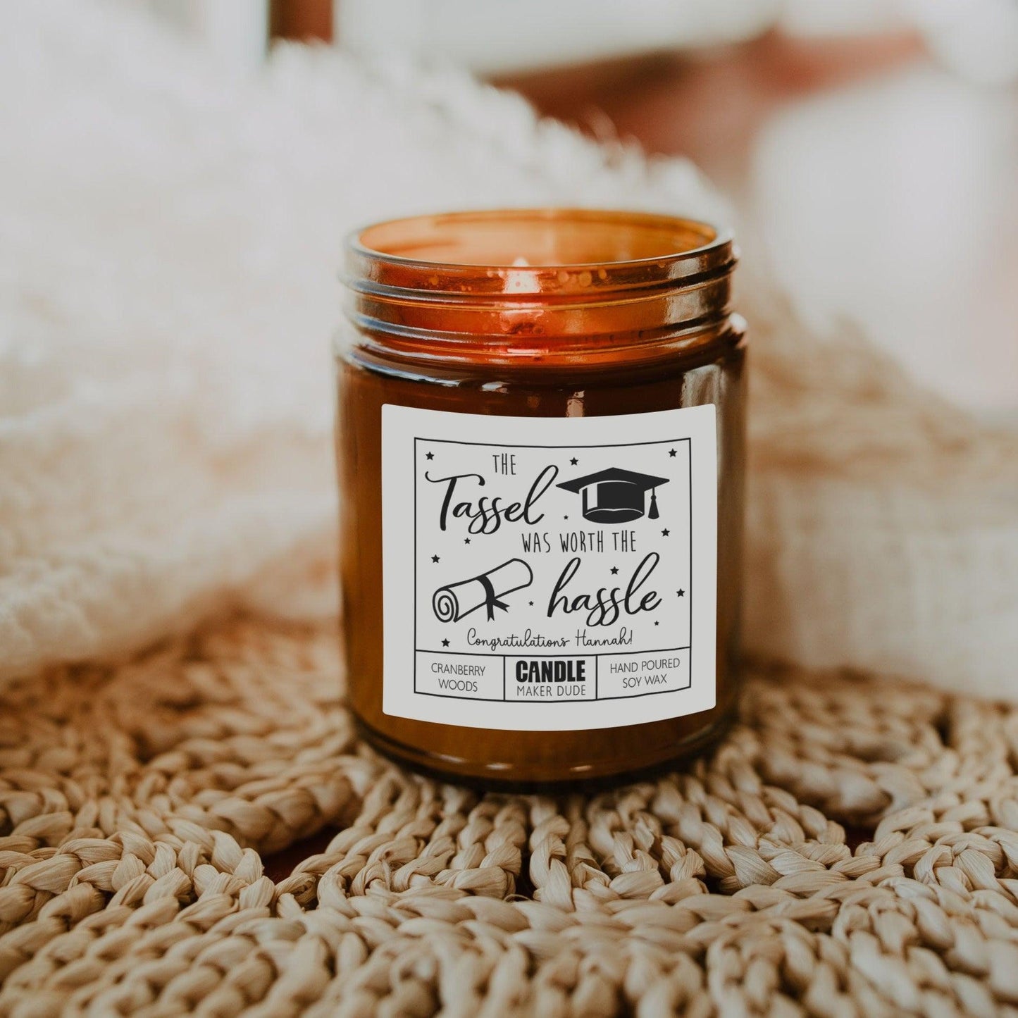 Graduation Candle Gift, The Tassel Was Worth The Hassle, Funny Grad Gift for Her, Best Friend Gift, High School Graduation, College