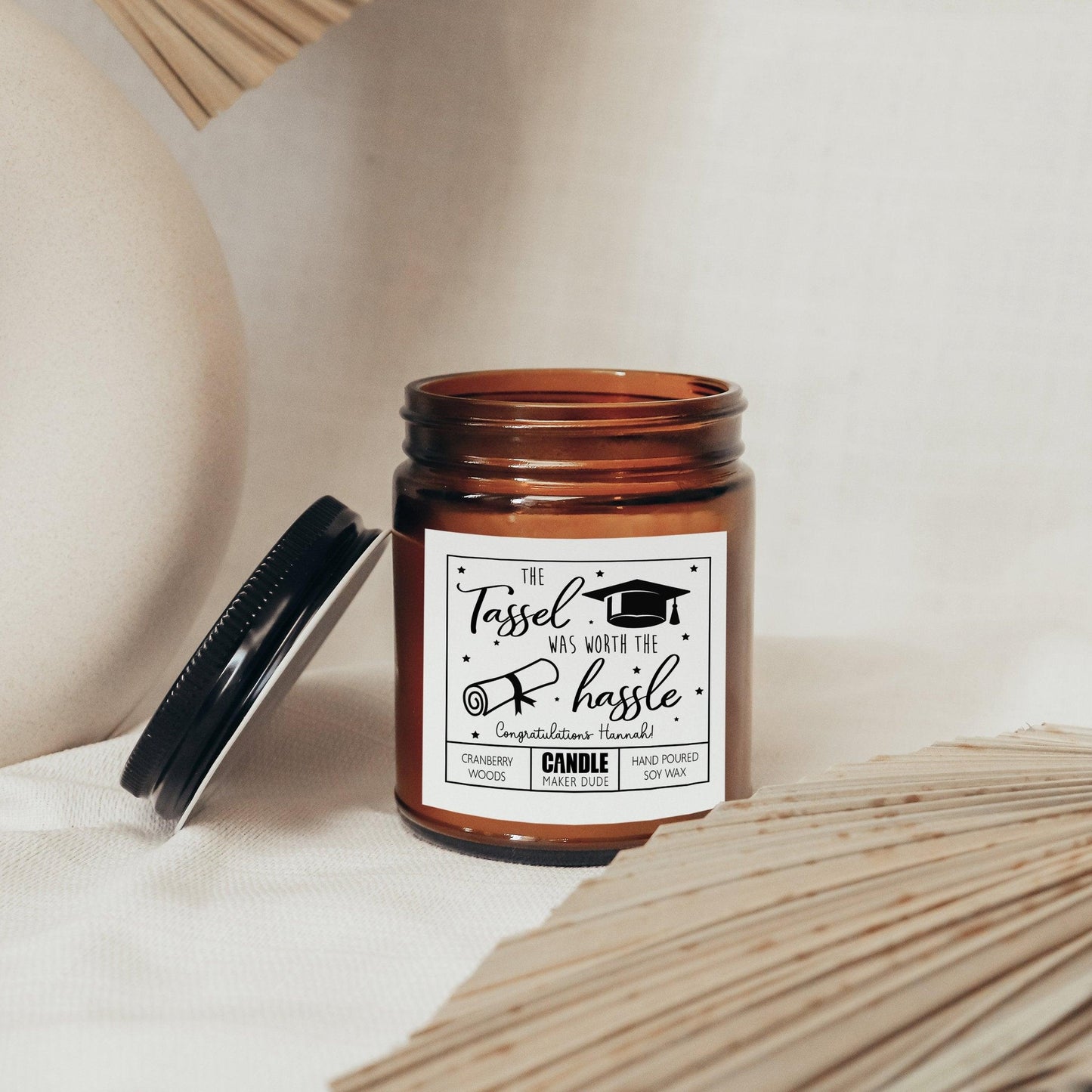 Graduation Candle Gift, The Tassel Was Worth The Hassle, Funny Grad Gift for Her, Best Friend Gift, High School Graduation, College