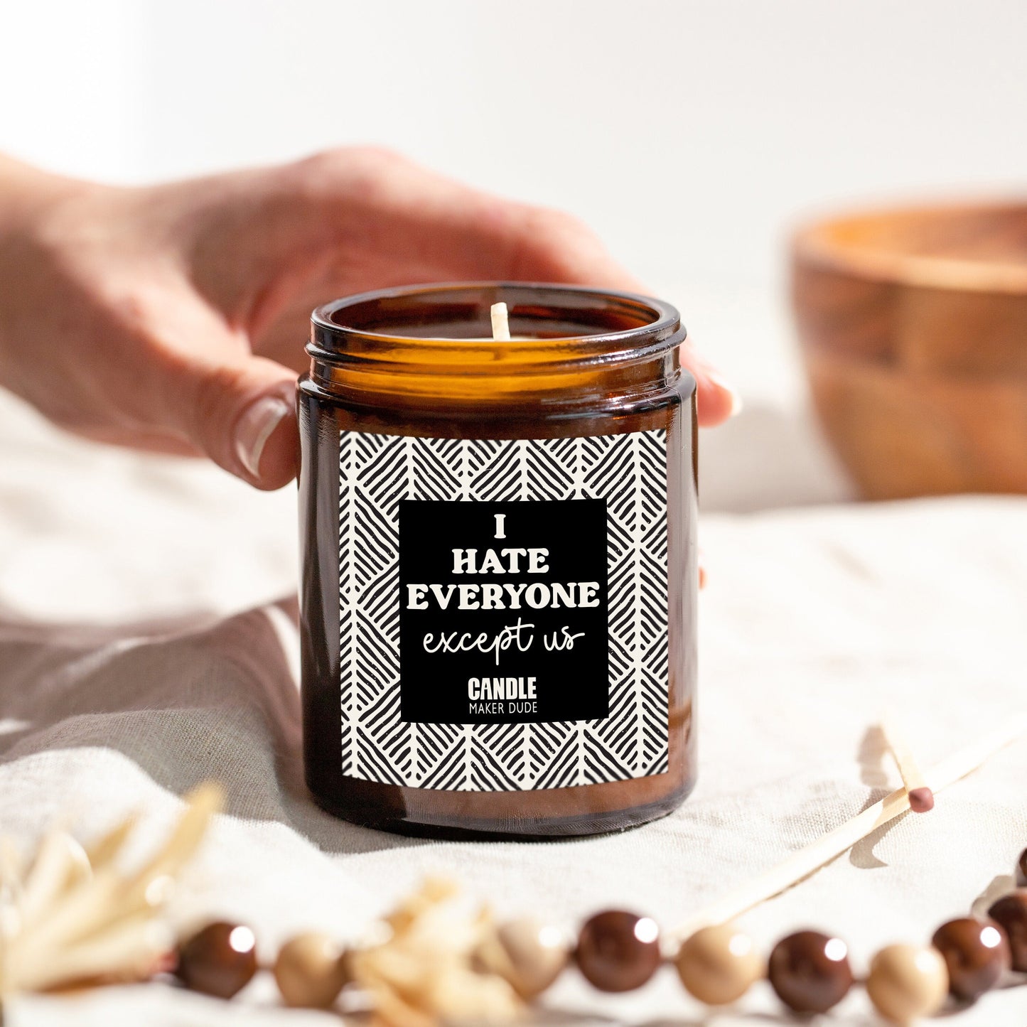 I Hate Everyone But Us Funny Candle For Friend, Best Friend Gift Ideas, Best Friends Forever