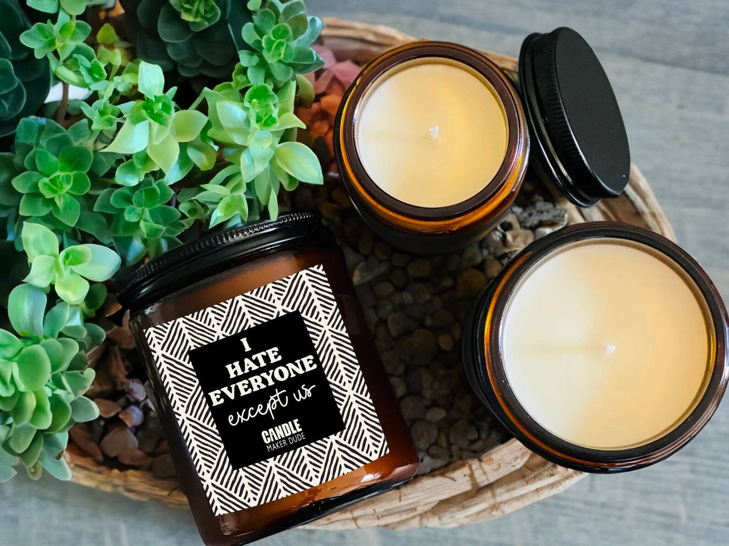 I Hate Everyone But Us Funny Candle For Friend, Best Friend Gift Ideas, Best Friends Forever