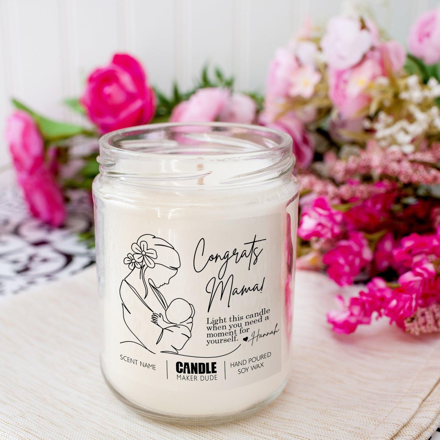 New Mom Candle Gift - Congrats Mama!