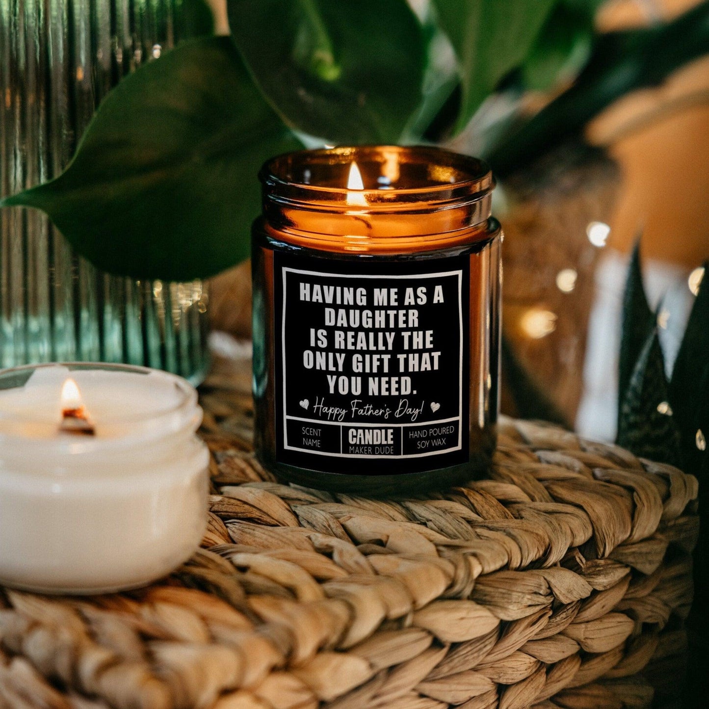 Personalized Father's Day Candle Gift, Having Me As A Daughter Is The Only Gift You Need, Funny Candle Gift Ideas