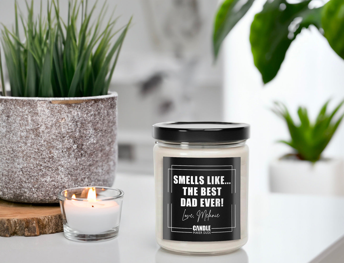 Personalized Father's Day Candle Gift, Smells Like The Best Dad Ever Funny Candle Gift Ideas