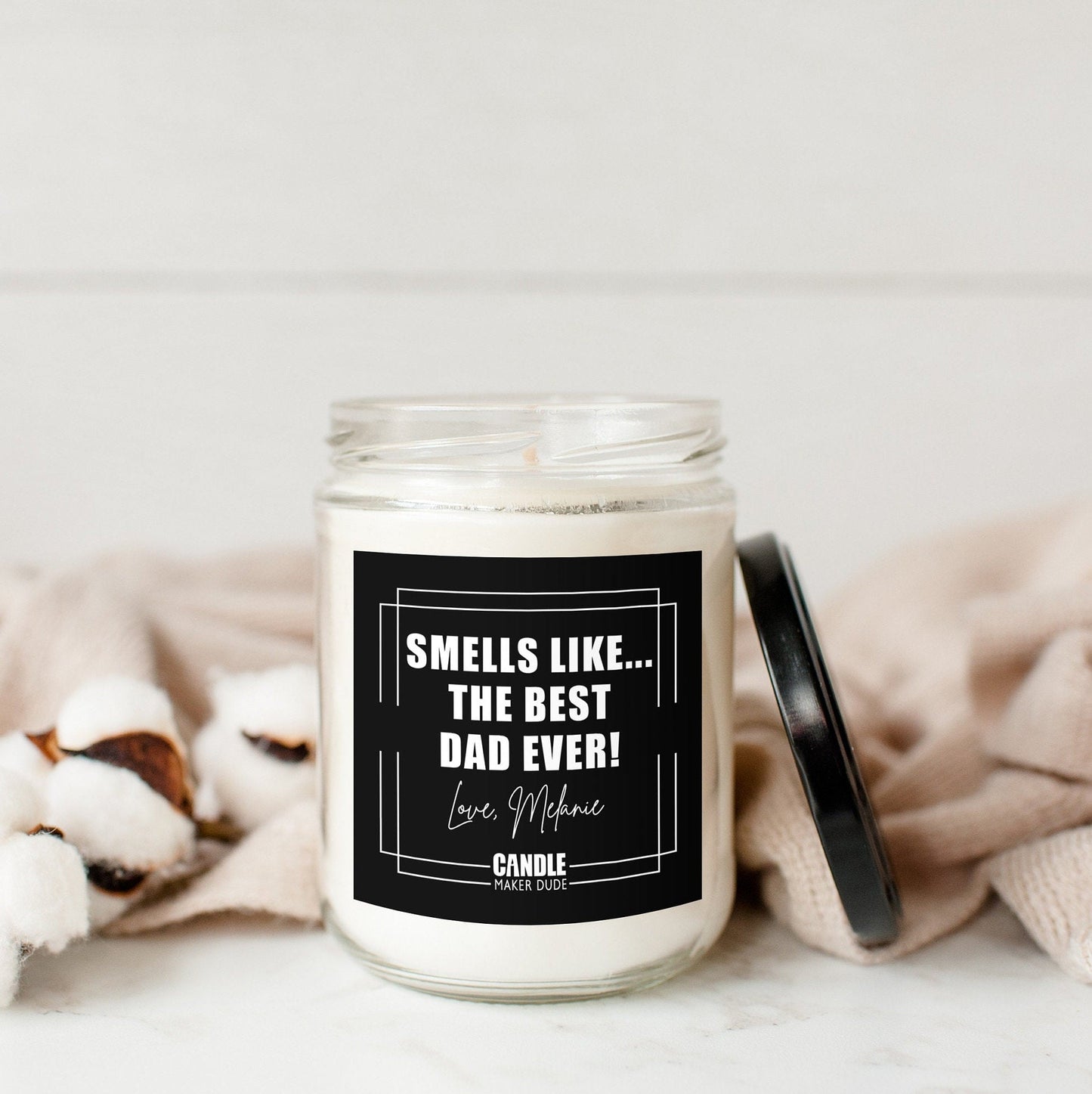 Personalized Father's Day Candle Gift, Smells Like The Best Dad Ever Funny Candle Gift Ideas