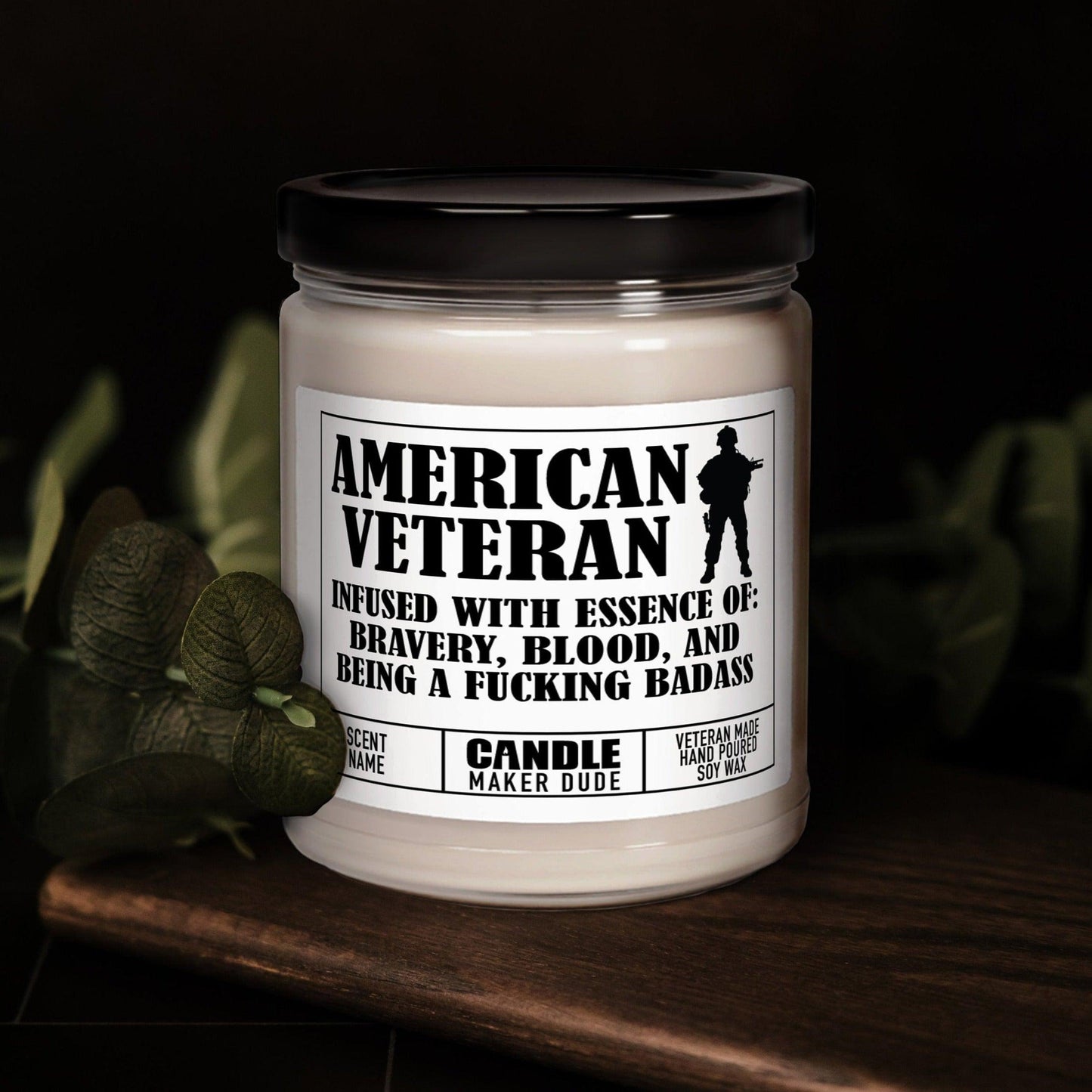 Veteran Military Candle Gift For Him, Men's Funny Candle Gift Ideas, Veteran Owned Business, Father's Day Gift Ideas