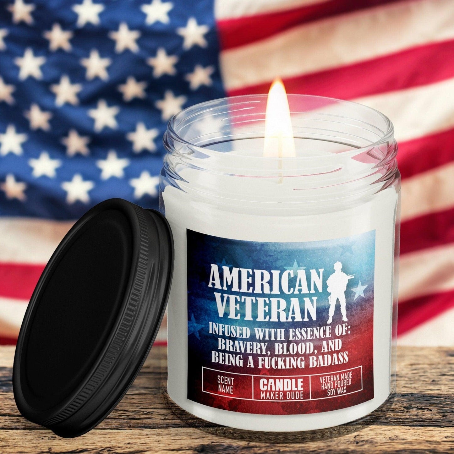 Veteran Military Candle Gift For Him, Men's Funny Candle Gift Ideas, Veteran Owned Business, Father's Day Gift Ideas, Veteran Appreciation