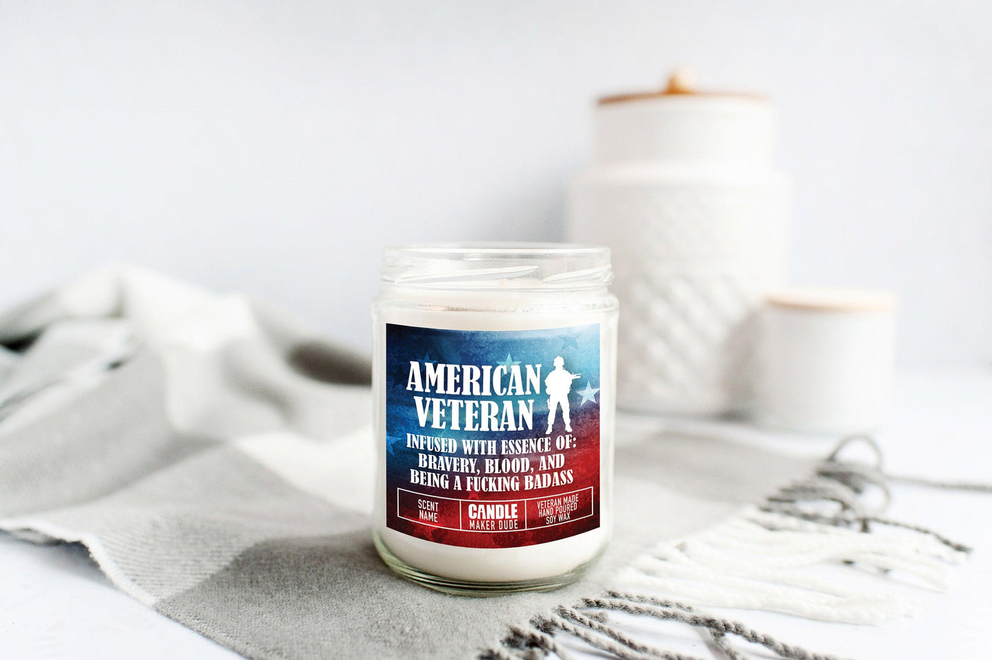 Veteran Military Candle Gift For Him, Men's Funny Candle Gift Ideas, Veteran Owned Business, Father's Day Gift Ideas, Veteran Appreciation
