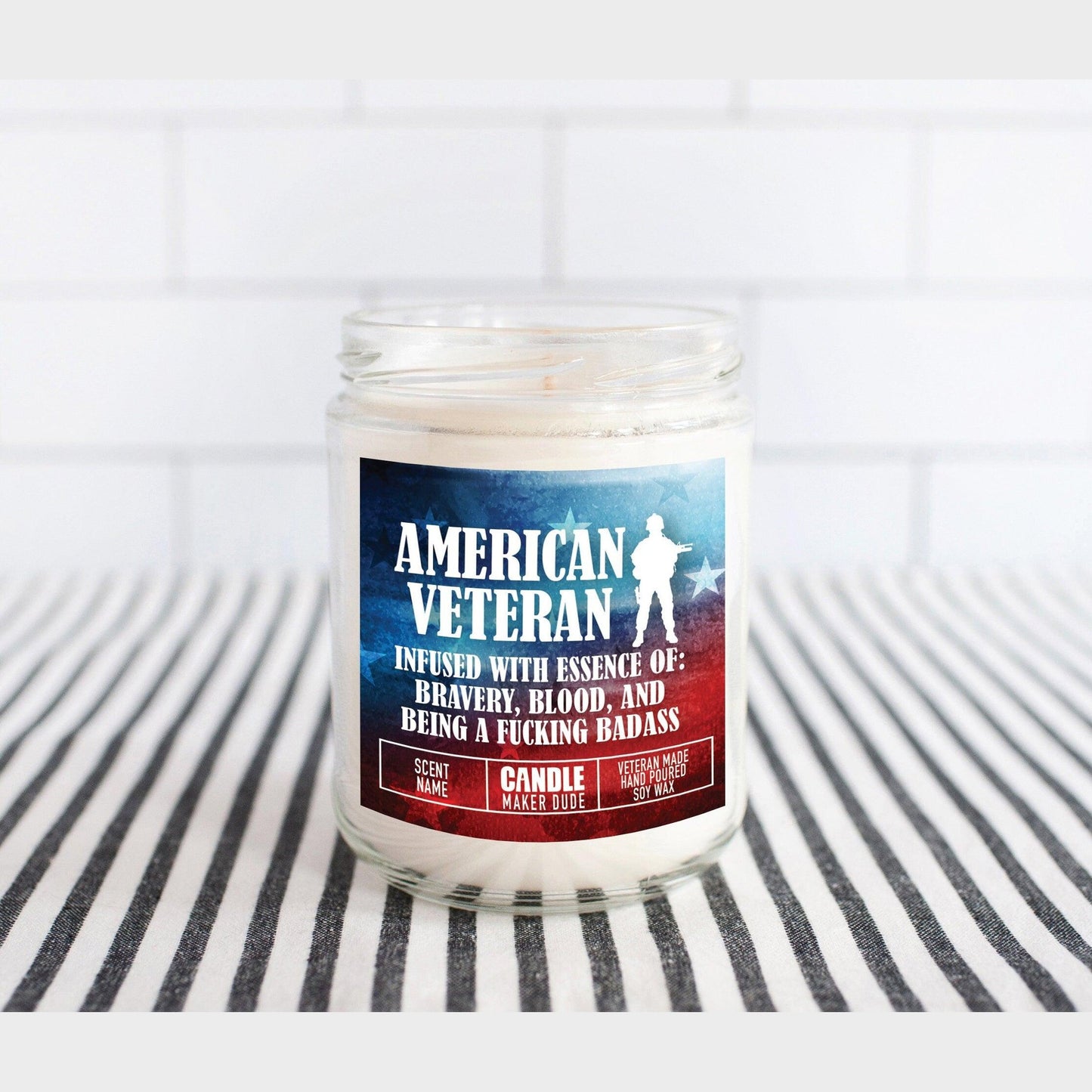Veteran Military Candle Gift For Him, Men's Funny Candle Gift Ideas, Veteran Owned Business, Father's Day Gift Ideas, Veteran Appreciation