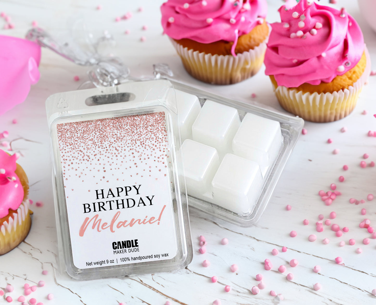 Happy Birthday Wax Melt, Personalized Birthday Gift, Best Friend Gift Basket Idea