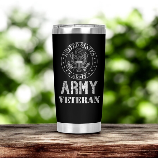 Army Veteran Tumbler, veteran gift, birthday gift, gift for her, gift for him
