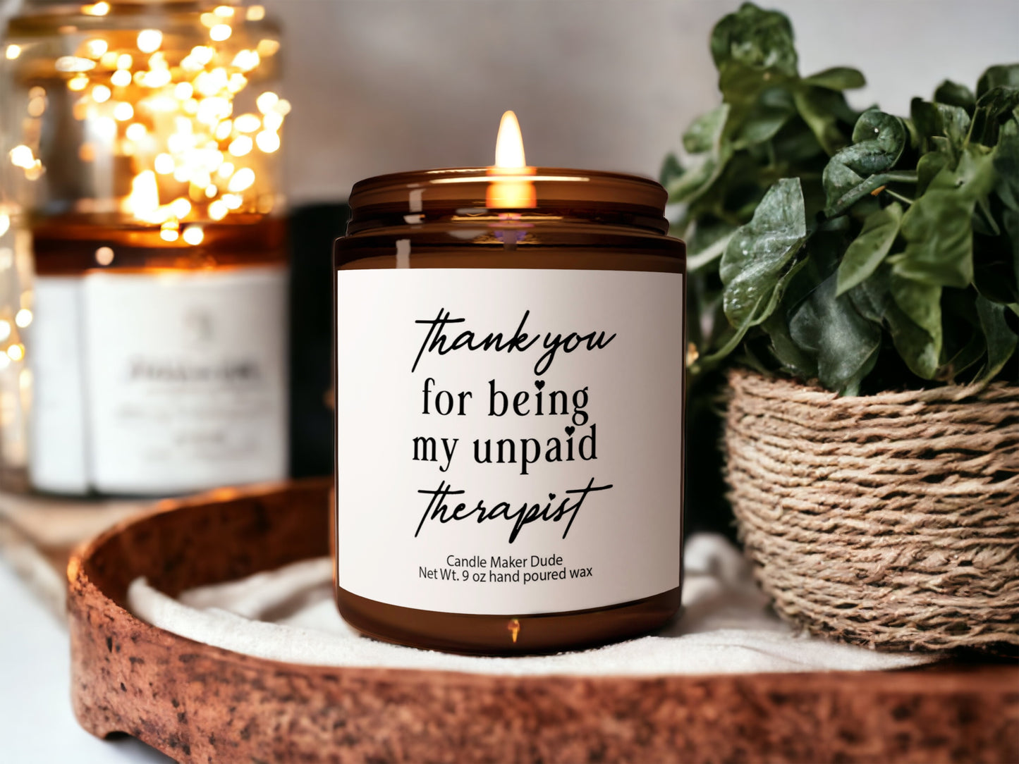 Thank you for being my unpaid therapist, funny gift best friend gift, funny candles, Gifts for her, coworker gift funny gifts christmas gift