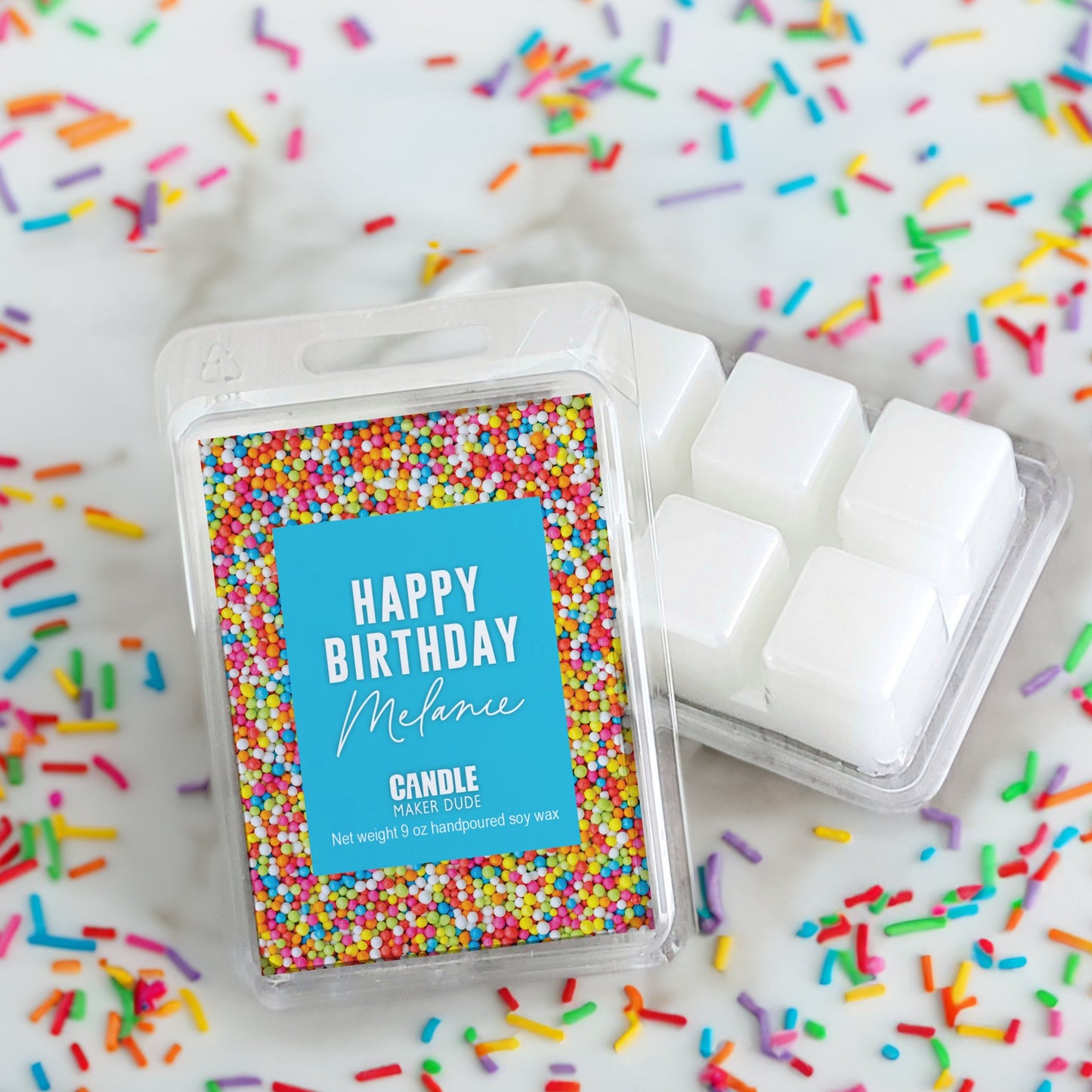 Personalized Happy Birthday Wax Melts, Birthday Gift Basket Idea