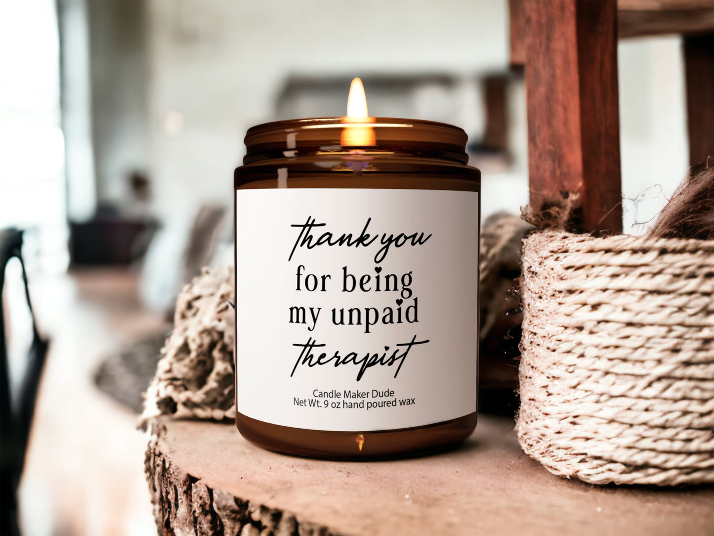 Thank you for being my unpaid therapist, funny gift best friend gift, funny candles, Gifts for her, coworker gift funny gifts christmas gift