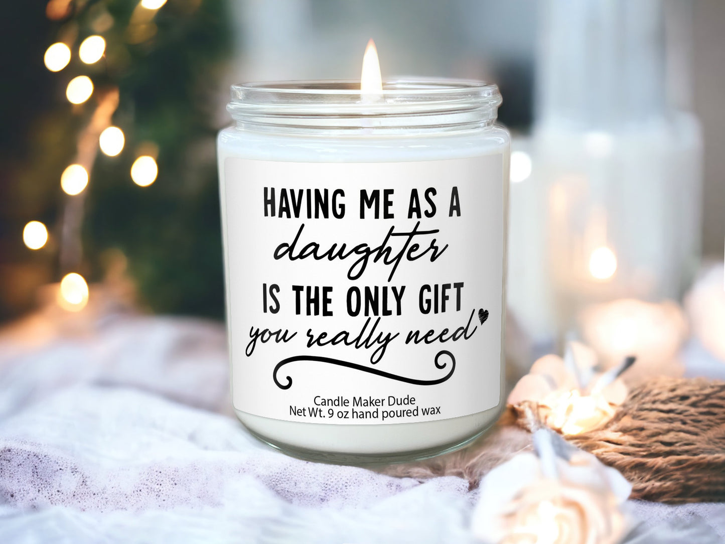 a candle that is sitting on a table