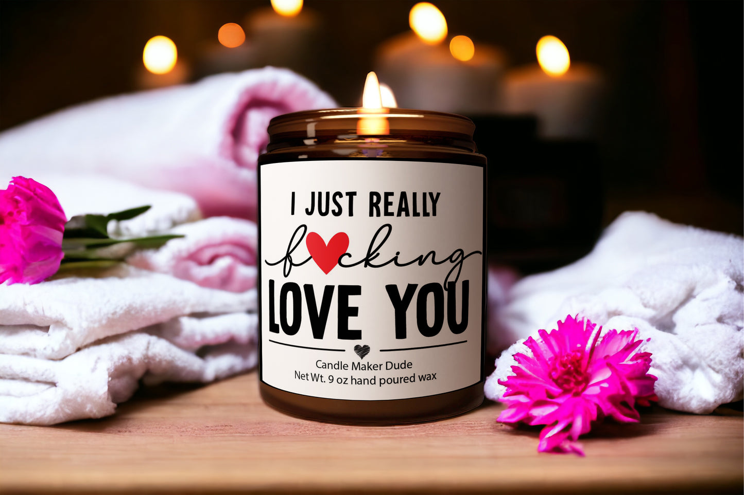 a candle that is sitting on a table